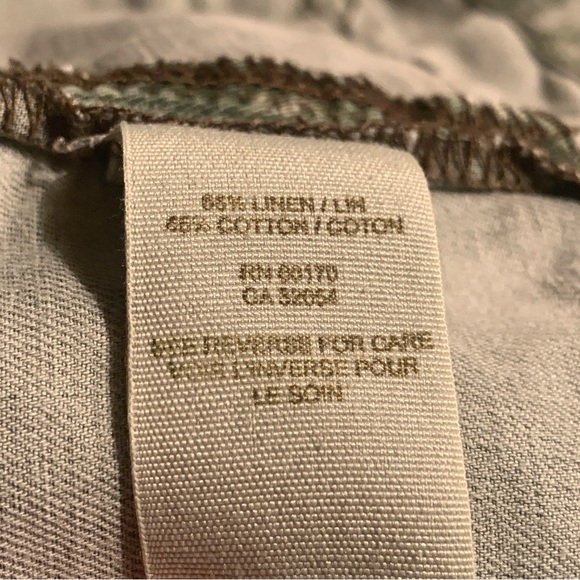 Free People Bleached Camo Linen Shorts - Picture 6 of 7